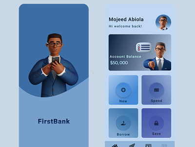 Banking Mobile App Design 3d animations app design banking ui design mobile app design ui design user interface user interface design