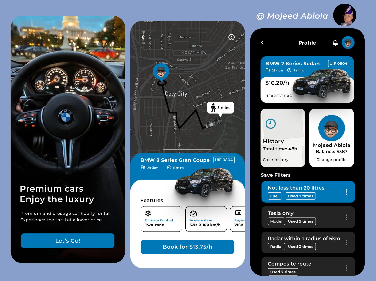 Car Rental Mobile App Design by Mojeed Abiola on Dribbble