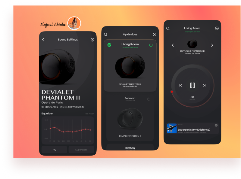 Sound Control App by Mojeed Abiola on Dribbble