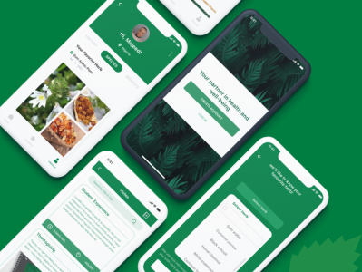 12 leaf diary app app design design health herbl medicine logo mobile app design ui ui design uiux user interface user interface design
