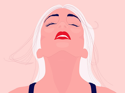 Coregasm character face hair orgasm shadowing stylight vectorart woman workout