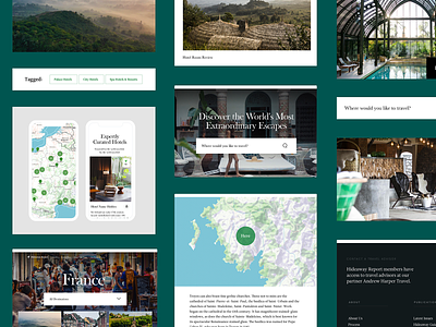 Hideaway Report UI Kit design handsome marketing travel web design