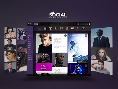 Social Butterphly Dashboard app clean handsome ios7 marketing mobile premium responsive