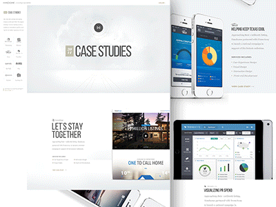 Handsome Case Studies dashboard gif handsome ios8 iphone 6 iphone 6s light marketing site