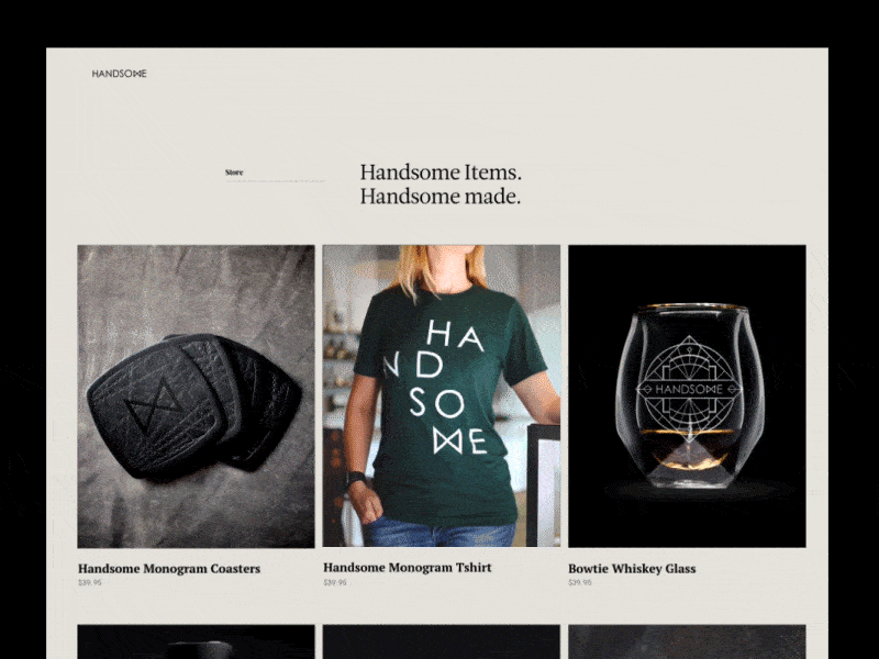 Handsome Store brand design handsome shirt shop store swag