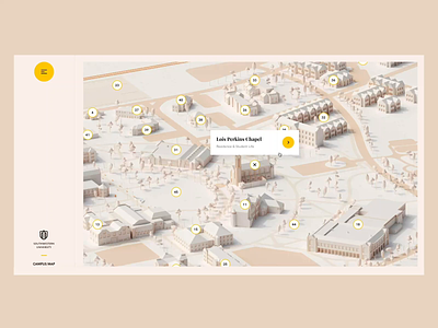 Southwestern University Campus Map | Site Walkthrough experience design interaction design map design marketing ui ux webdesign website website design