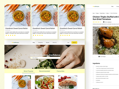 Recipe Website Design System