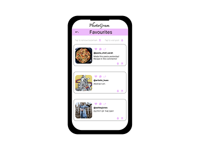 Daily UI - 044 : Favourites daily ui daily ui 044 dailyui dailyui044 design framer illustration instagram ui uiux