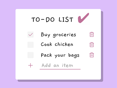 Daily UI - 042 : To do list