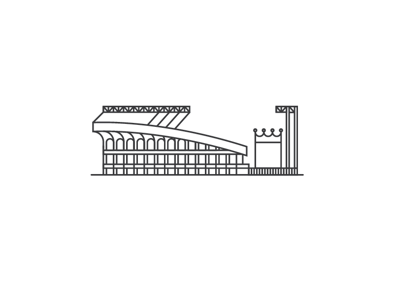 Kauffman Stadium poster illustration royals kauffman baseball