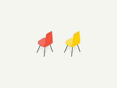 Isometric Eames chairs chairs eames illustration isometric
