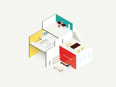 Submission process building eames icon illustration isometric mac