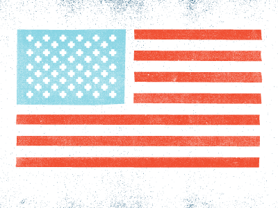 United States Health Care america flag illustrations poster