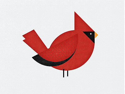 Card cardinal icon illustration ohio