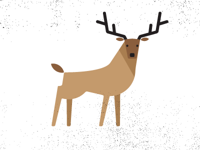Holiday deer icon illustration