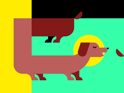 Holy Doggo 🐶🙏 creativemorningswithchinguz dog illustration vector illustration waterloo weiner dog
