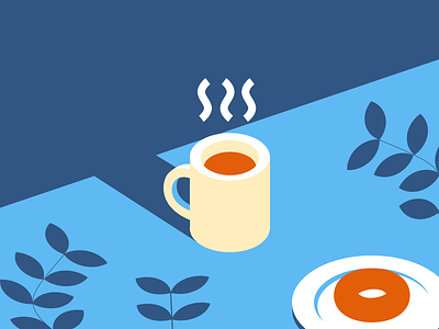 Morning Joe ☕️🌿 coffee creativemorningswithchinguz flat illustration vector illustration