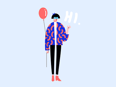 Fashionably Late 🎈😎 design fashion flat style illustration party style vector