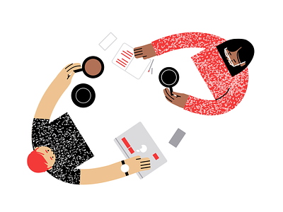 One on one's coffee collaboration illustration meetings teamwork vector illustration