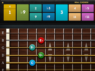 RealChords - mainscreen ios iphone music user interface