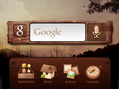 Android wood theme