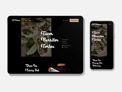 Restaurant Website website design