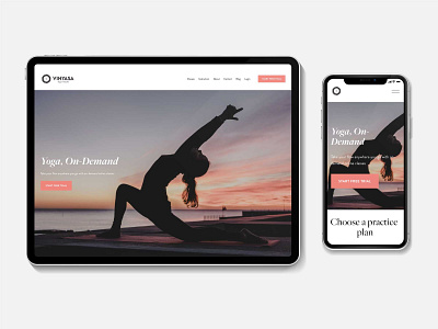 Yoga On-Demand Courses Website branding logo website design