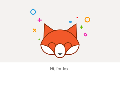 Fox fox illustrator line sketch