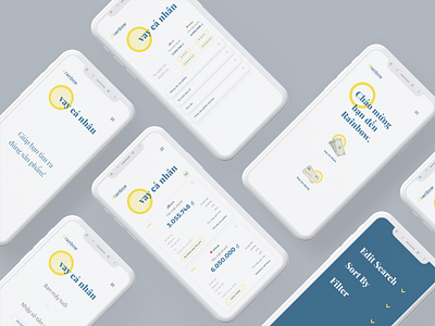 Financial Aggregator - Mobile App Screens aggregator aggregator app blue blueyellowui clean compare product ui finance app financial app fresh minimal mobile app design mobile apps presentation mobile app ui ui ux design uidesign ux uxdesign white ui yellow