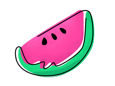 Watermelon hand drawn illustration summer sweet watermelon