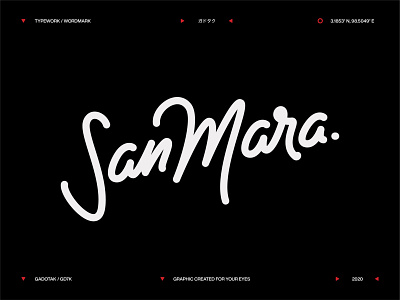 San Mara branding custom lettering custom type design handlettering handtype handwritten lettering logo logo design logotype script lettering type type design typeface typography