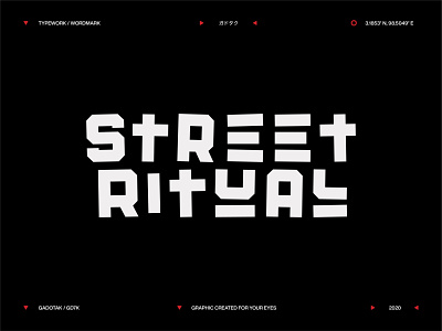 Street Ritual Logotype branding design font logo logo design logotype minimal type typeface typography
