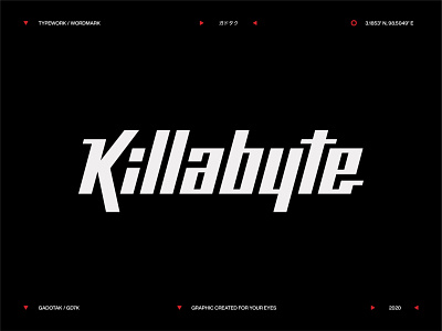 Killabyte Unused Logotype branding design handtype lettering logo logotype type type design typeface typography