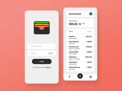Wallet App UI Exploration graphic design mobile product design user interface