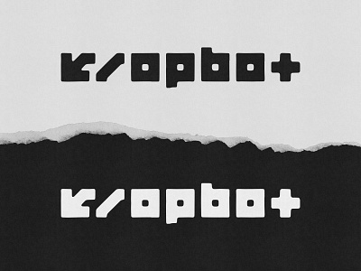 KROPBOT LOGOTYPE design logo logotype type typography wordmark