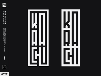 City Series 01 : KARACHI design flat illustration lettering logo logotype minimal type typography vector