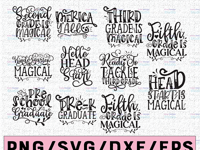 School Grade Svg Bundle, Svg Bundle, Back to School Svg,