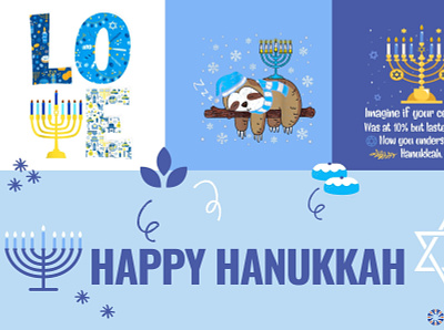 Happy Hanukkah: New Updated Hanukkah Design Files design graphic design hanukkah illustration instant download jewish svg theprintvector