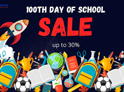 🛑🛑SALE OFF 30%❎❌ 100th day of school design for sale graphic design sale sale off school svg theprintvector