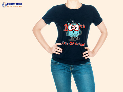 🎯👋👋Hallo 100th Day Of School❌ 100 days of school design graphic design owl svg theprintvector