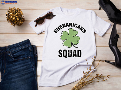 ☘️🍀Shenanigans Squad ☘️🍀 St. Patrick's Day design graphic design png st. patricks day svg theprintvector