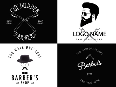 Barber shop logo's
