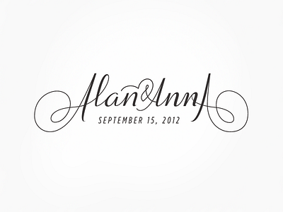Alan & Anna Custom Wedding Script custom lettering script typography wedding