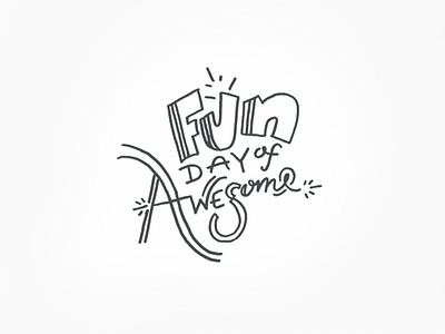 Fun Day of Awesome hand lettering lettering sharpie