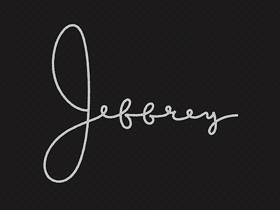 Jeffrey Script hand lettering lettering script