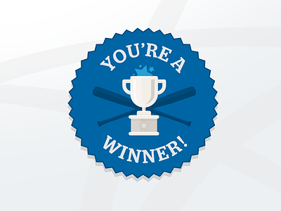 You're A Winner Icon badge baseball icon trophy