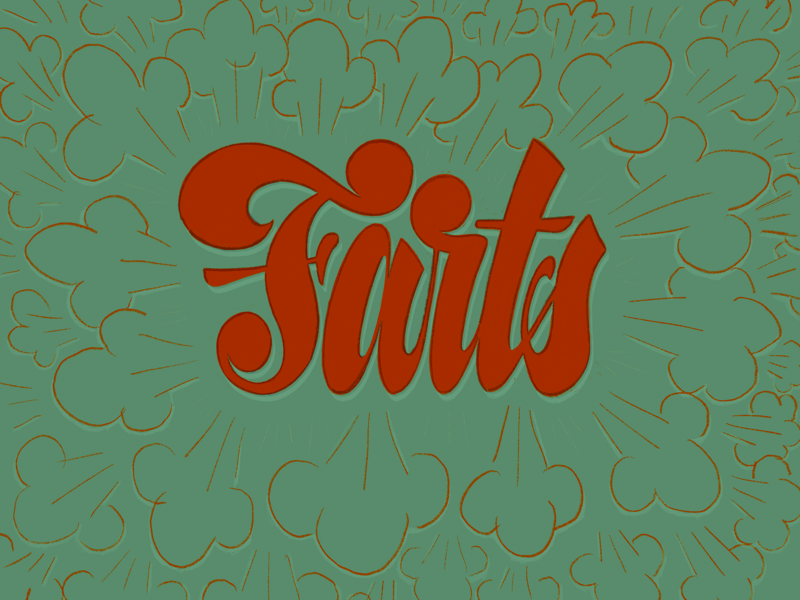 Flatulence is a real gas to draw💨 custom lettering livefastfarthard procreate lettering