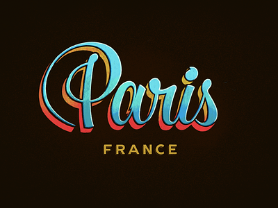 Paris🍷> Franzia france hand lettering lettering paris procreate typography
