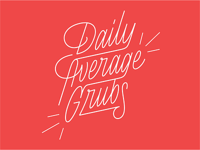 Daily Average Grubs Lettering custom lettering lettering script vector