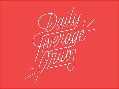 Daily Average Grubs Lettering